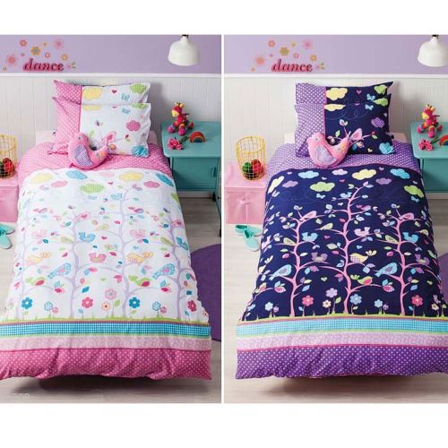 Reversible Birdie Tree Quilt Cover Set by Cubby House Kids
