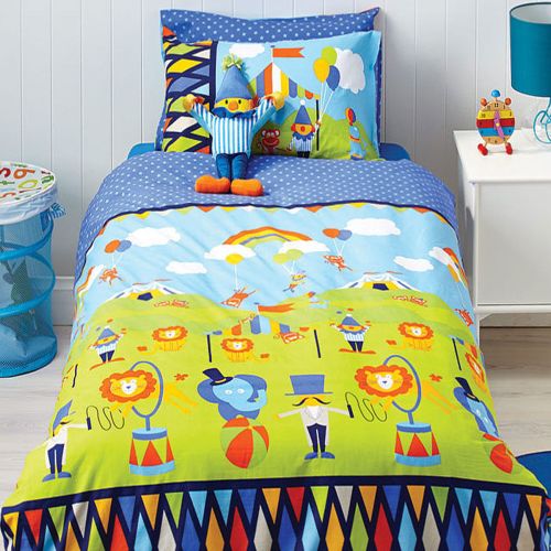 Reversible Circus Fun Quilt Cover Set by Cubby House Kids