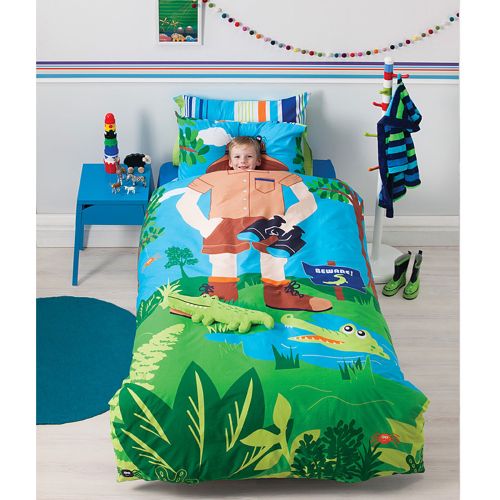 Reversible Croc Hunter Quilt Cover Set by Cubby House Kids