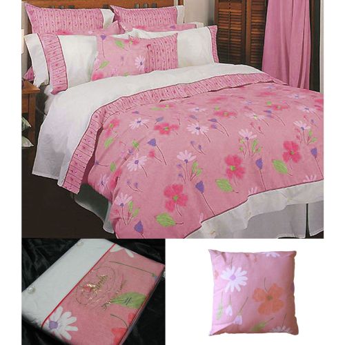 Daisy Pink Cotton Rich Quilt Cover Set