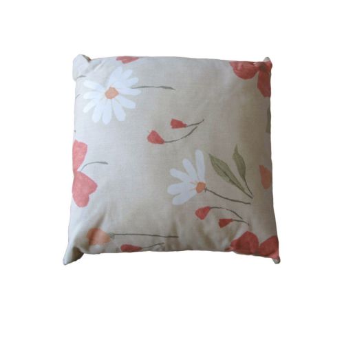 Daisy Linen Cotton Cover Filled Square Cushion 40 x 40 cm