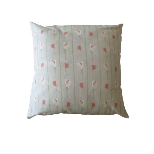 Daisy Small Floral Linen Cotton Cover Filled Square Cushion 40 x 40 cm
