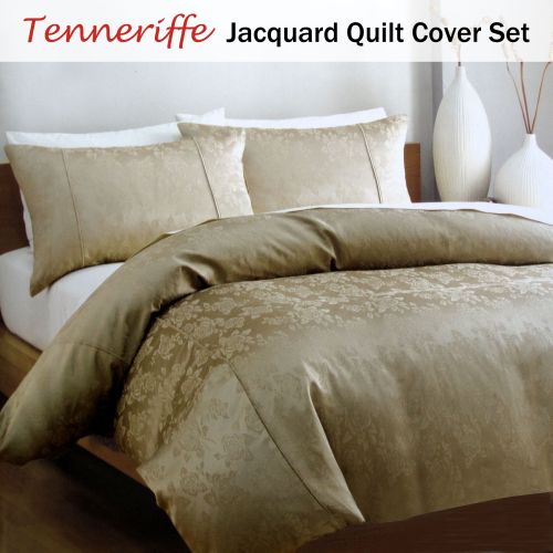 Tenneriffe Linen Quilt Cover Set Queen by Deco