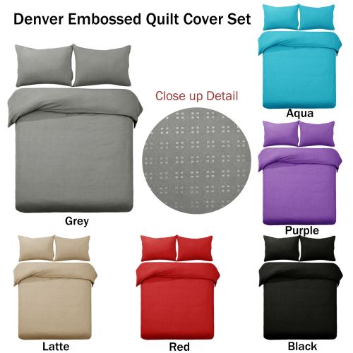 Denver Embossed Microfiber Quilt Cover Set by Designer Selection