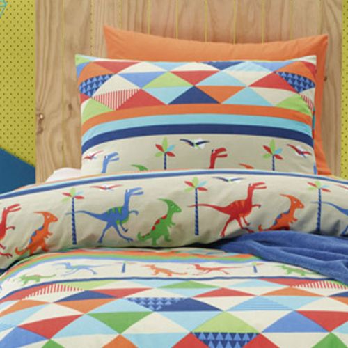 Dino Land Quilt Cover Set by Jiggle & Giggle