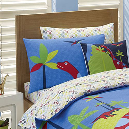 Dinosaur Green Quilt Cover Set by Jiggle & Giggle