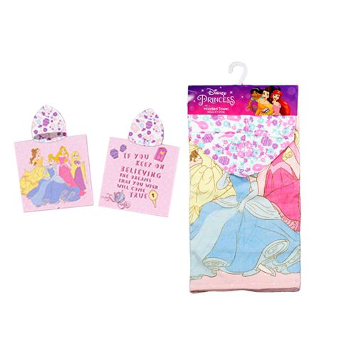 Disney Princess Cotton Hooded Licensed Towel 60 x 120 cm by Caprice