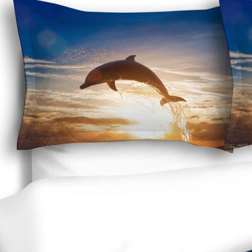 Dolphin Sunset Quilt Cover Set by Georges Fine Linens