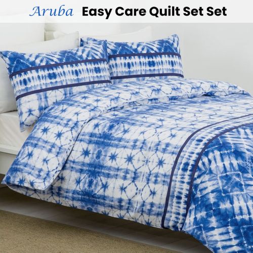 Aruba Dutch Caribbean Paradise Easy Care Quilt Cover Set by Belmondo