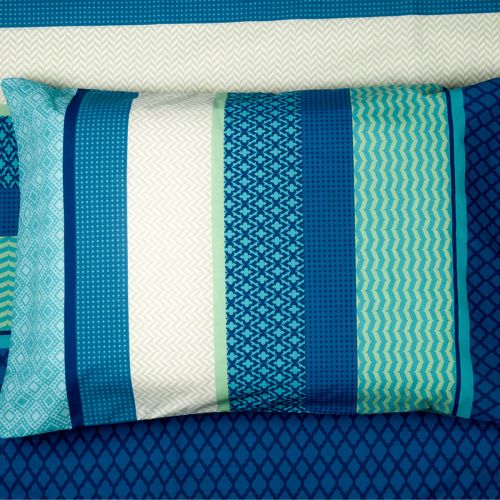 Benton Multi Pattern Easy Care Quilt Cover Set by Belmondo