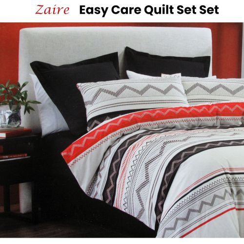 Zaire Tribal Easy Care Quilt Cover Set by Belmondo