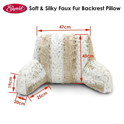 Soft Silky Faux Fur Backrest Pillow by Easyrest