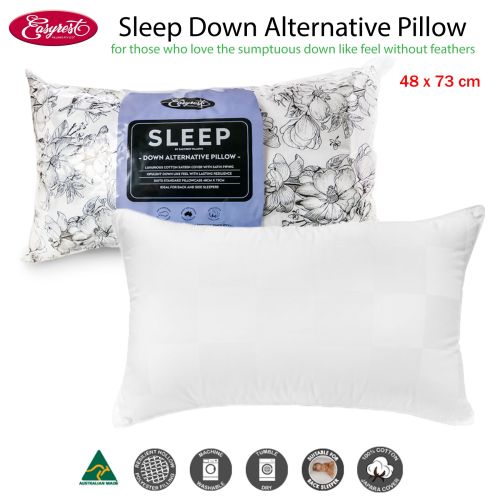 Sleep Down Alternative Standard Pillow Suits Back Sleeper by Easyrest