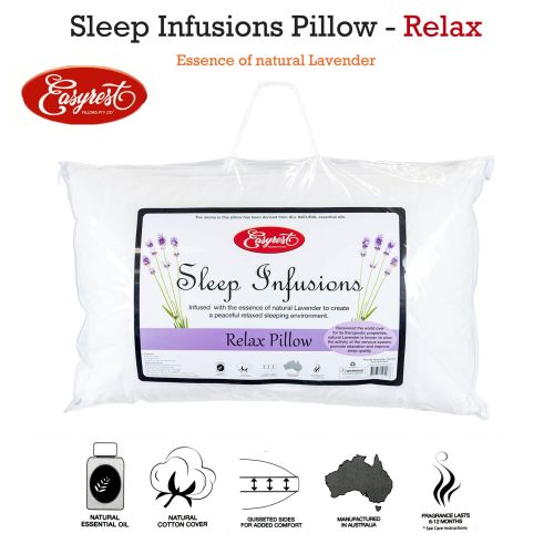 Sleep Infusions Lavender Relax Standard Pillow 45 x 70 cm by Easyrest