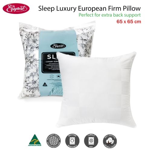 Sleep Luxury European Firm Pillow 65 x 65 cm by Easyrest