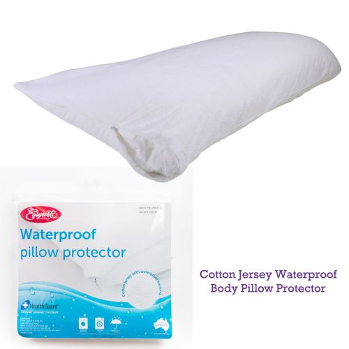 Cotton Jersey Waterproof Body Pillow Protector by Easyrest