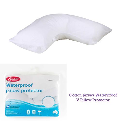 Cotton Jersey Waterproof V Pillow Protector by Easyrest