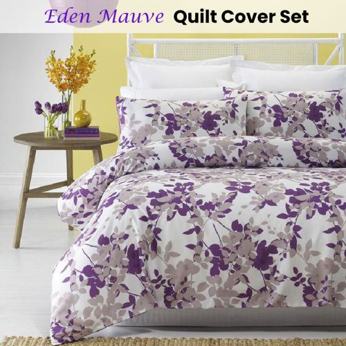 Eden Mauve Quilt Cover Set by Phase 2
