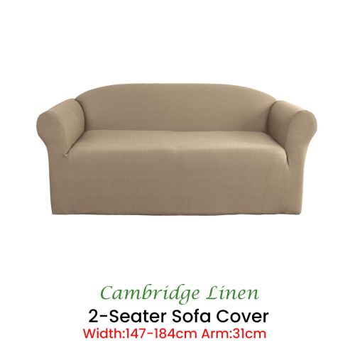 Cambridge Extra-stretch Couch Cover Linen by Elan