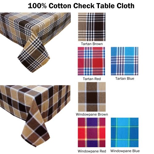 100% Cotton Check Table Cloth