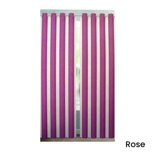 Pair of Sunout Striped Eyelet Curtains 140 x 223cm each