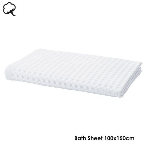 Erin Cotton Bath Towel or Hand Towel or Bath Sheet White by Aquanova