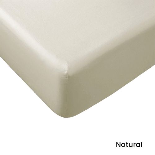 Polyester Cotton Fitted Sheet Queen 33cm Wall by Essentially Home Living