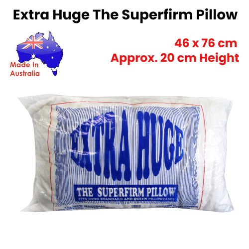 Made in Australia Extra Huge The Superfirm Standard Pillow 46 x 74 cm