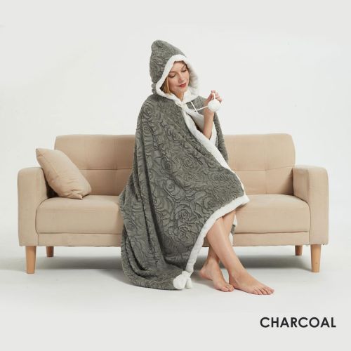 Fur hooded robe online