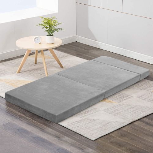 Giselle Bedding Foldable Mattress Folding Foam Bed Mat Light Grey