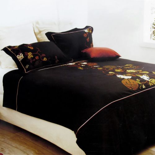 Fortune Rings Embroidered Quilt Cover Set Queen