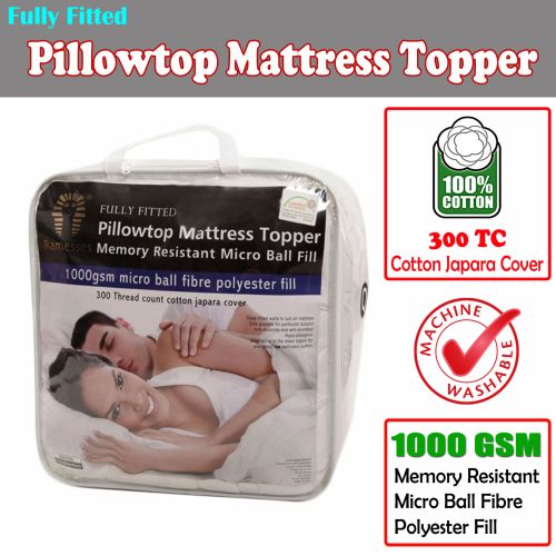 Fully Fitted Pillowtop Mattress Topper by Ramesses