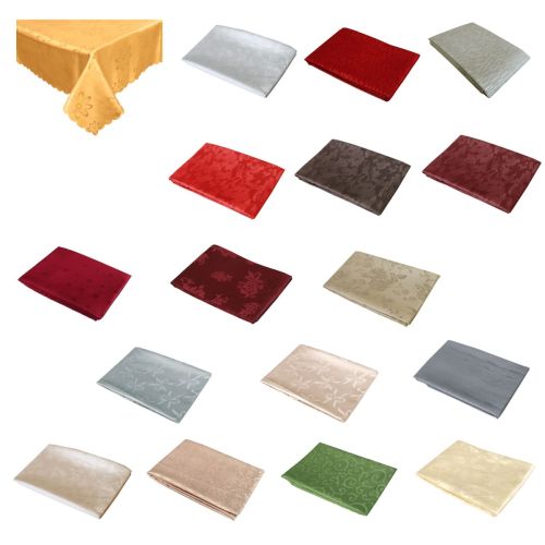 Assorted Stain Resistant Jacquard Table Cloth 135 x 180 cm