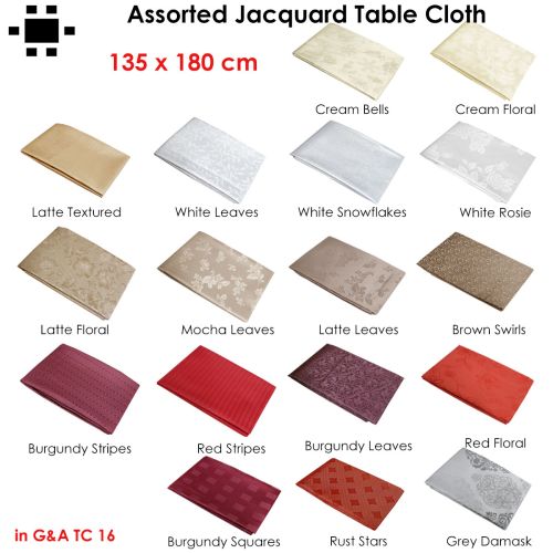 Assorted Jacquard Table Cloth 135 x 180 cm