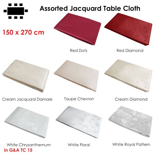 Assorted Jacquard Table Cloth 150 x 270 cm