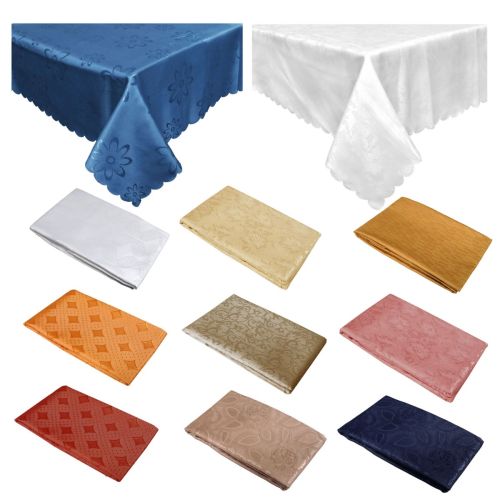 Assorted Stain Resistant Jacquard Table Cloth 150 x 220 cm