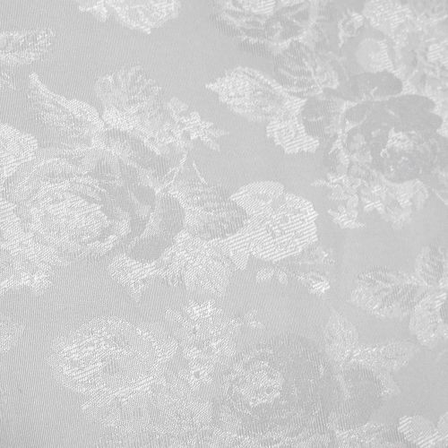 Jacquard Table Cloth White Rose Garden 150 x 220 cm