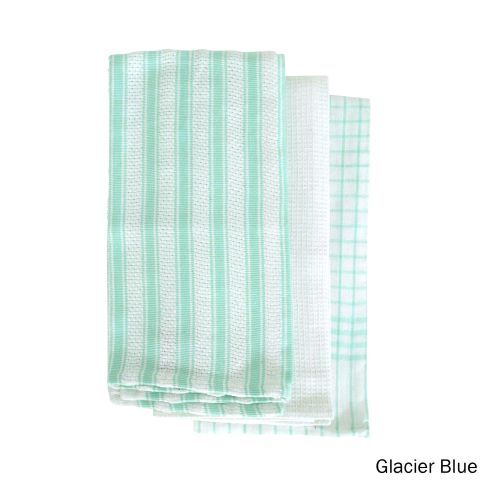 Set of 3 Gardenia Cotton Tea Towels 50 x 70 cm by IDC Homewares