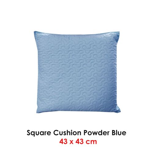 Celeste Powder Blue Square Cushion by Georges Fine Linens