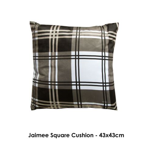 Jaimee Square Cushion Black by Georges Fine Linens