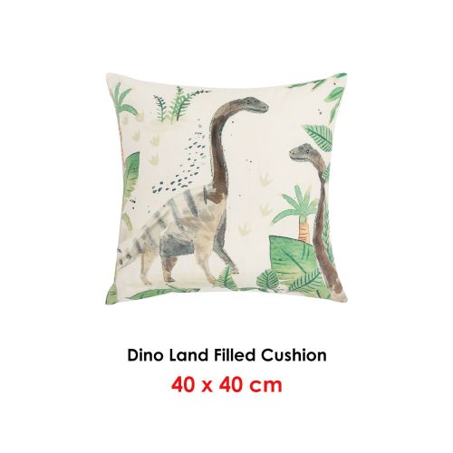 Dino Land Filled Square Cushion by Happy Kids