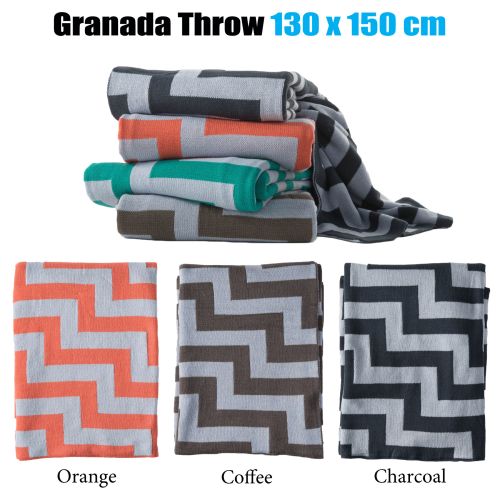 Granada Chevron Throw 130 x 150 cm by Brighton Road