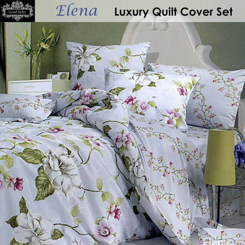 Elena Luxury Quilt Cover Set Queen by Grand Aterlier