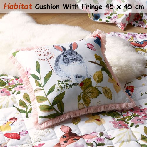 Habitat Cushion with Fringe 45 x 45 cm by Happy Kids