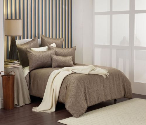 Hampshire Taupe Quilt Cover Set by Bianca