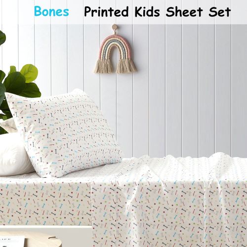 Bones Kids Printed Sheet Set by Happy Kids