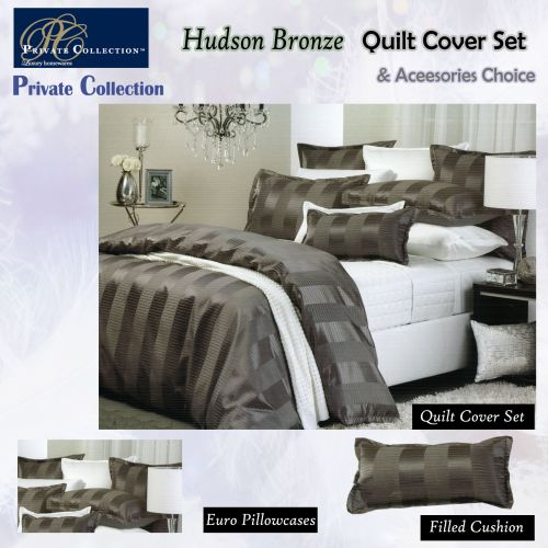 Hudson Bronze Quilt Cover Set by Private Collection
