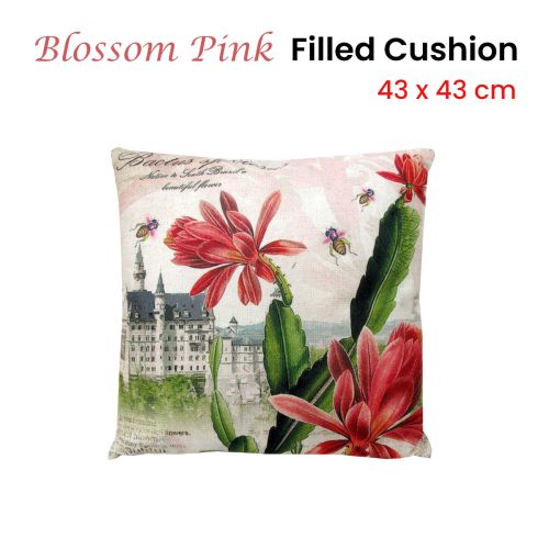 Blossom Pink Filled Cushion 43 x 43 cm by J.elliot