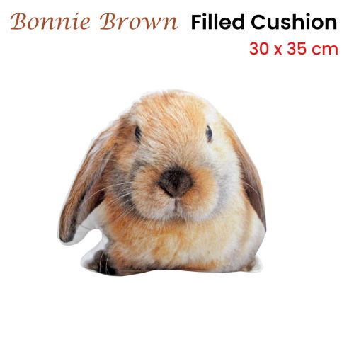 Bonnie Brown Shaped Filled Cushion 30 x 35 cm