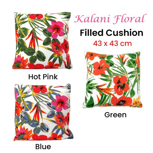 Kalani Floral Filled Cushion 43 x 43 cm by J.elliot